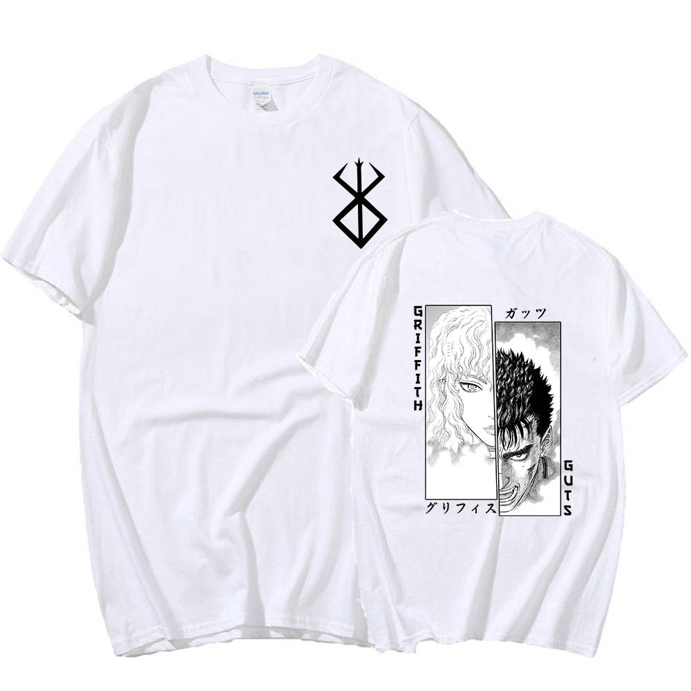 Unisex Anime Graphic Loose Short Sleeve T-Shirt