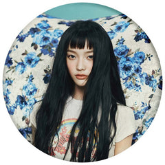 "SUPER REAL ME" Concept Photo Badge Mirror Keychain