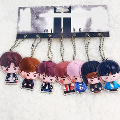 BANGTAN ISLAND Cartoon Acrylic Pendant Keychain
