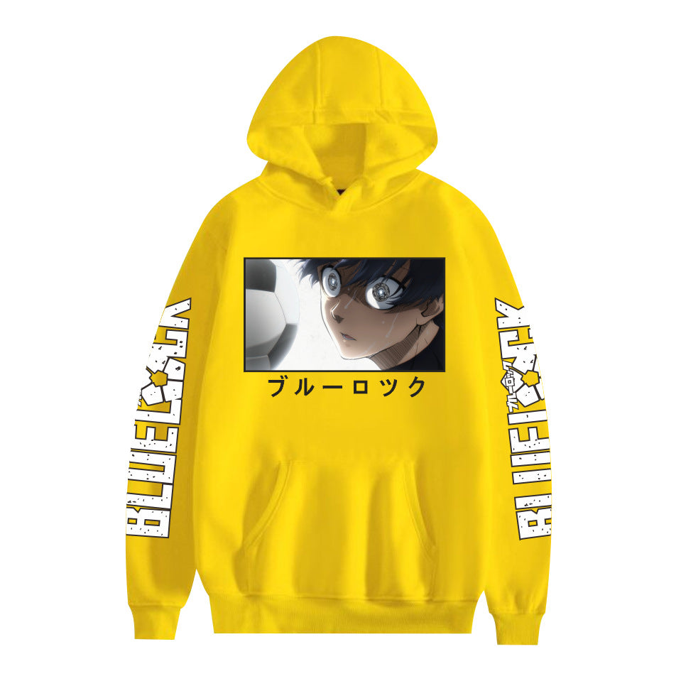 Casual Anime Print Loose Pullover Hoodie