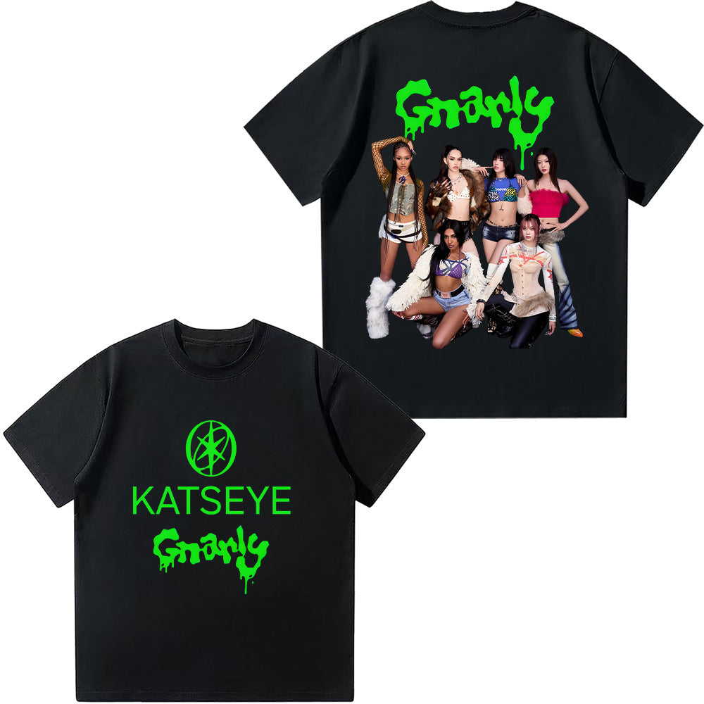 Korean Style KPOP Gnarly Graphic T-shirt