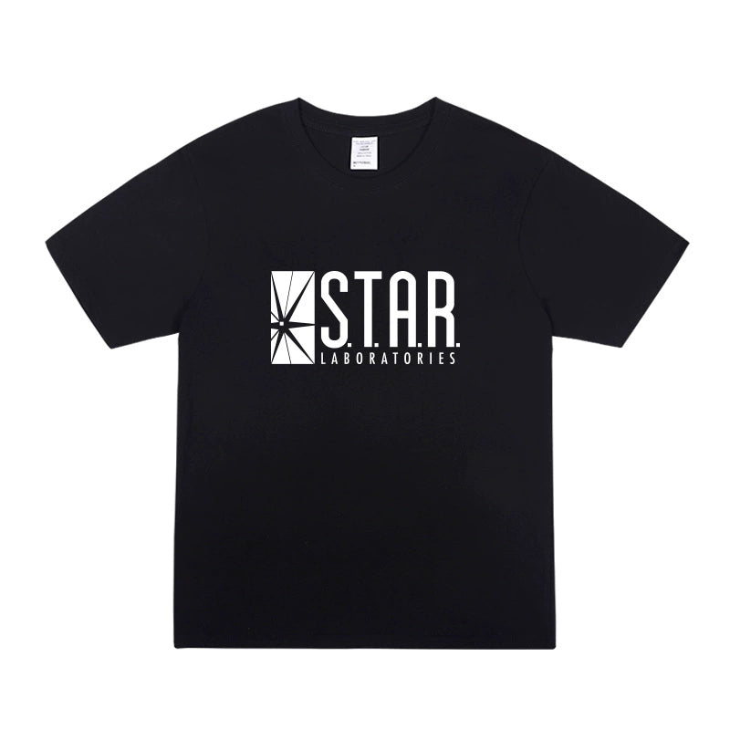 Men's Star Lab Letter Loose Cotton T-shirt