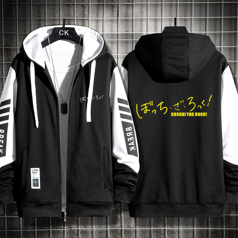 Unisex Cute Anime Cos Zipper Hooded Jacket