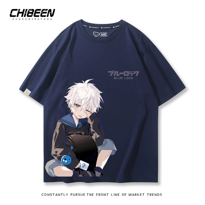 Unisex Anime Print Short-sleeved T-shirt