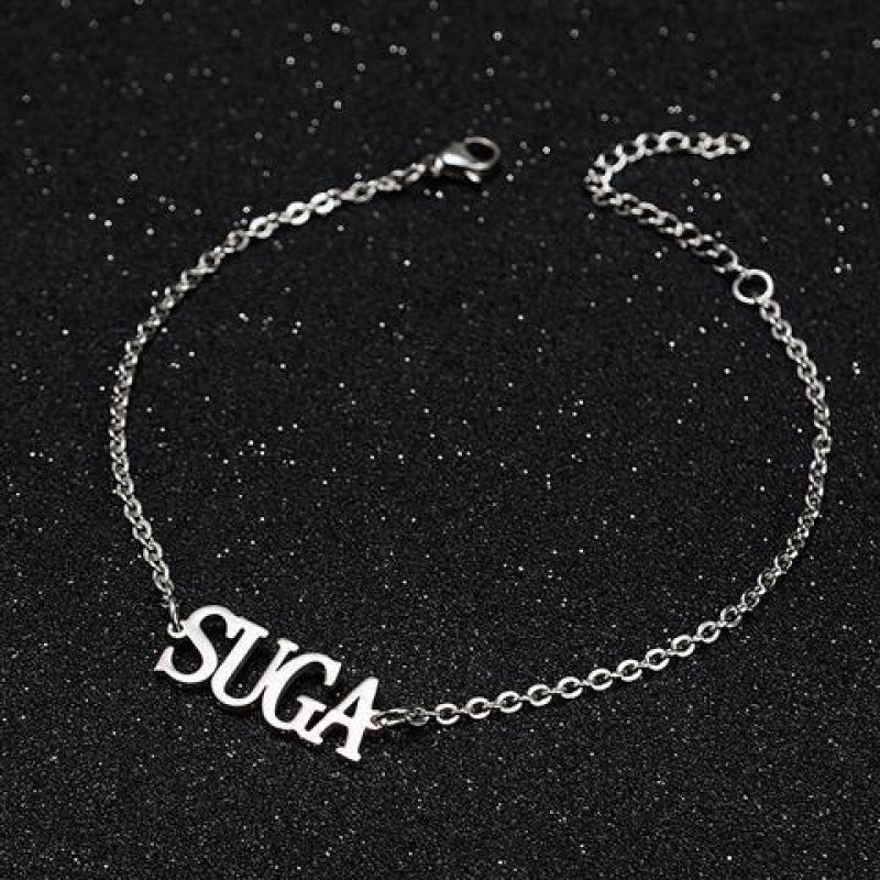 KPOP Logo Stainless Steel Bracelet Necklace