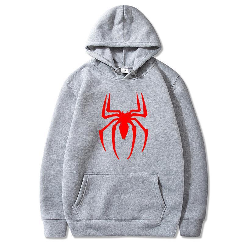 Trendy Spider Print Casual Loose Hoodie