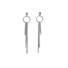 Xiao Jun Fringed Chain Stud Earrings