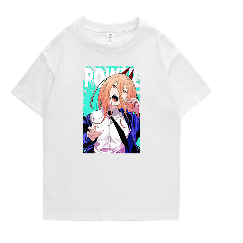 Unisex Anime Graphic Print Short-sleeved T-shirt
