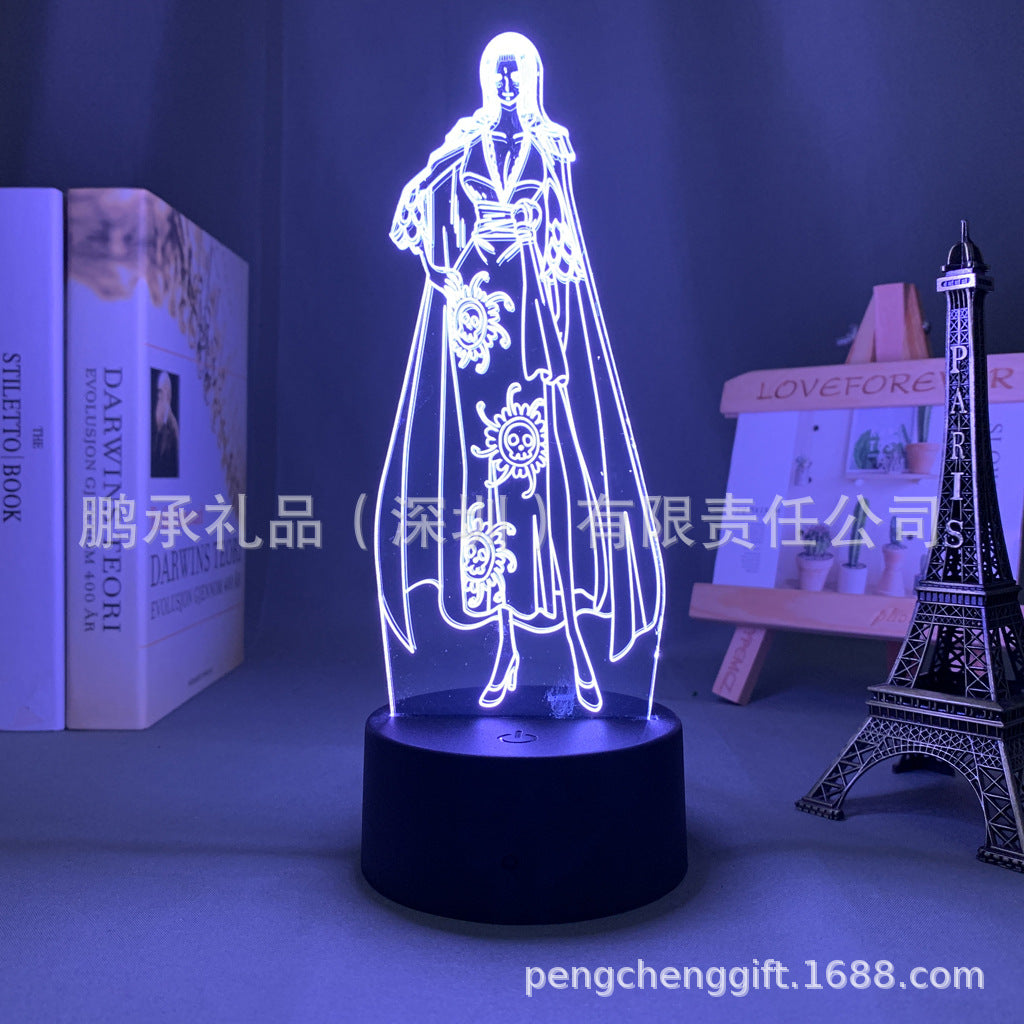 Colorful Luffy 3D Night Light