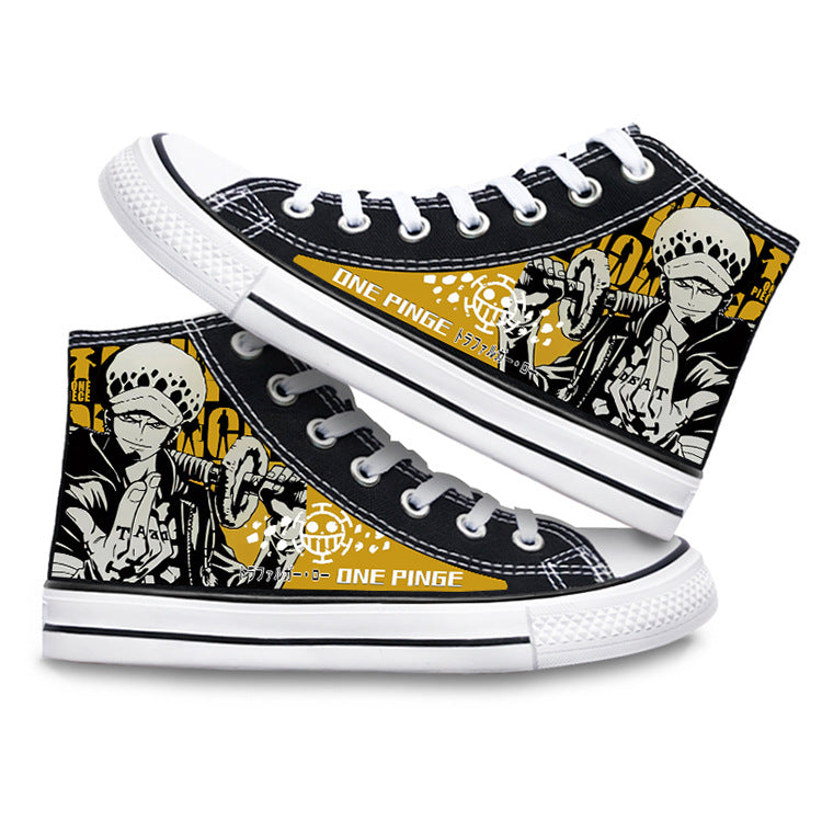 Unisex Luffy Printed Canvas Shoes