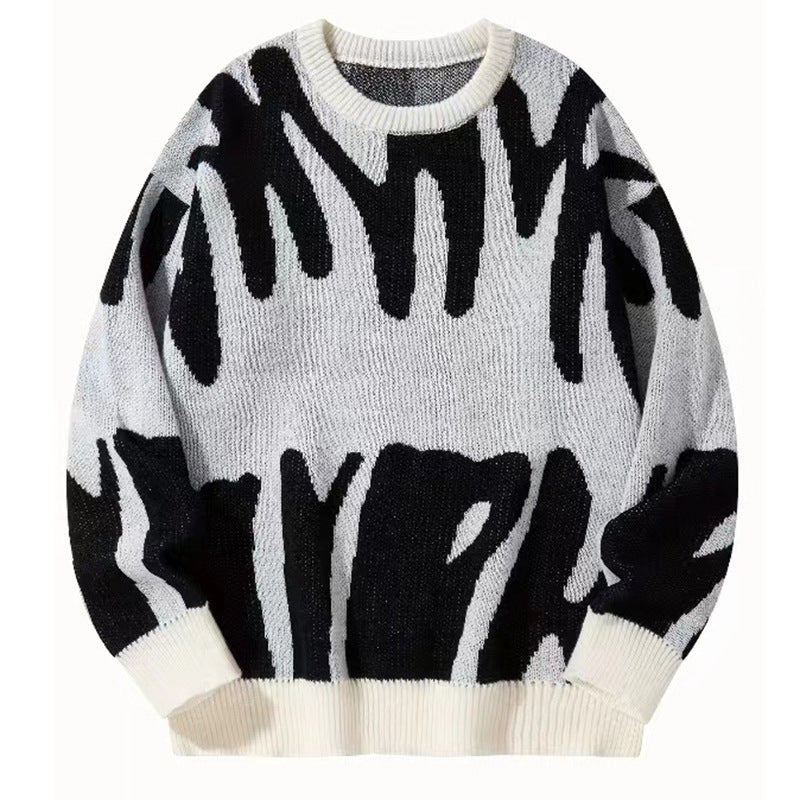 Women's Color Block Crew Neck Sweater