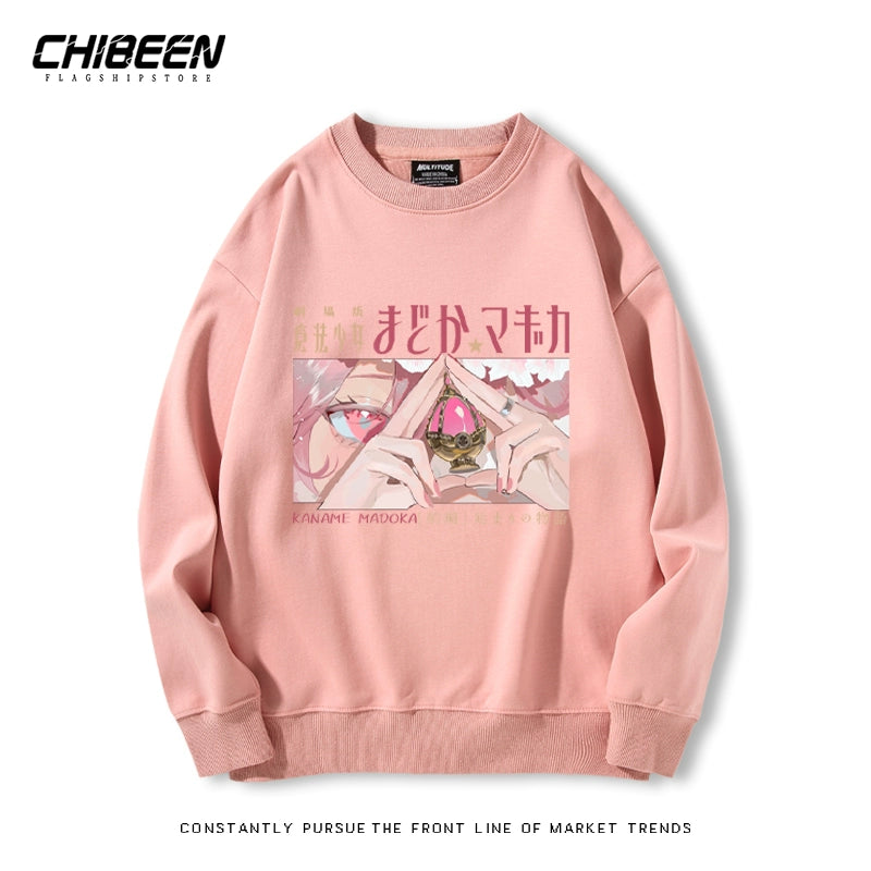 Trendy Anime Crew Neck Sweatshirt