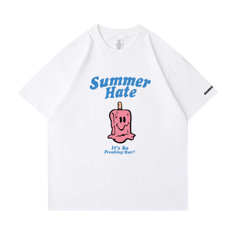 JAEHYUN Ice Cream Letter Print Short-sleeved T-shirt