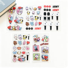 BANGTAN Cartoon Luggage Sticker