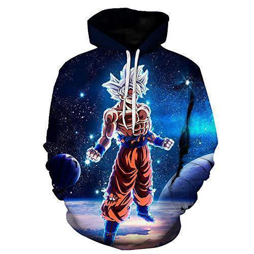 Casual 3D Anime Pattern Printed Pullover Hoodie