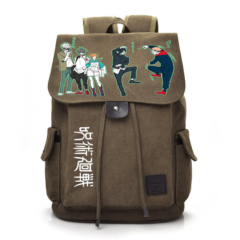 Retro Anime Canvas Schoolbag Backpack