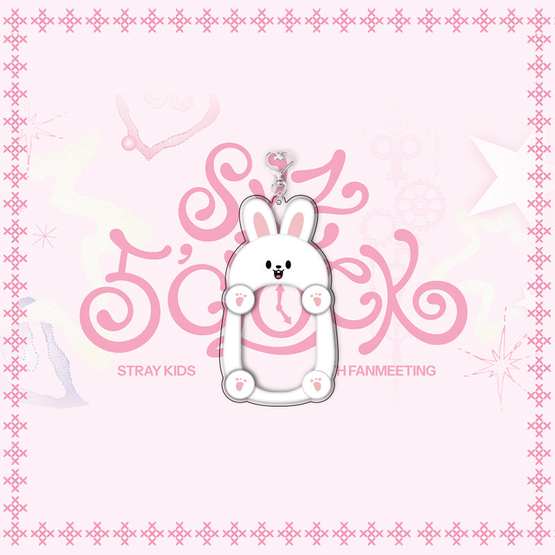 SKZ Cartoon Card Insert Frame Keychain