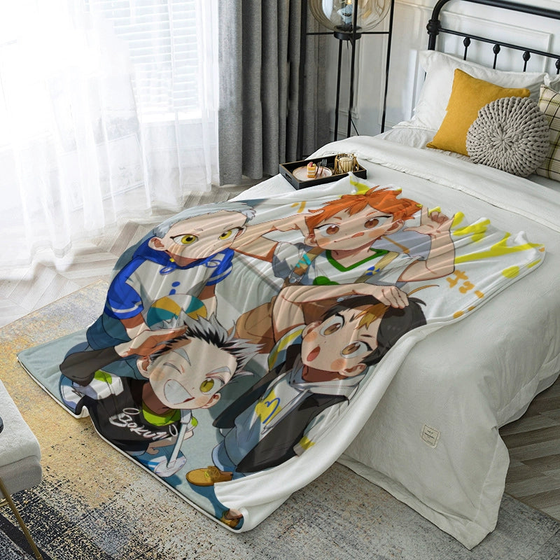 Hinata Anime Pattern Nap Blanket