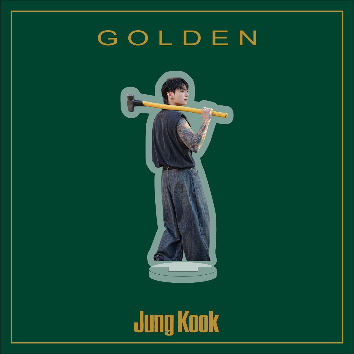 JK Golden Album Standing Tabletop Ornament