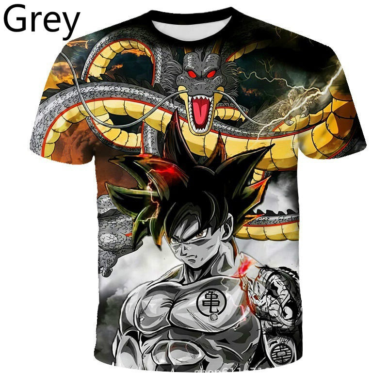 Unisex Anime Digital Print Short-sleeved T-shirt