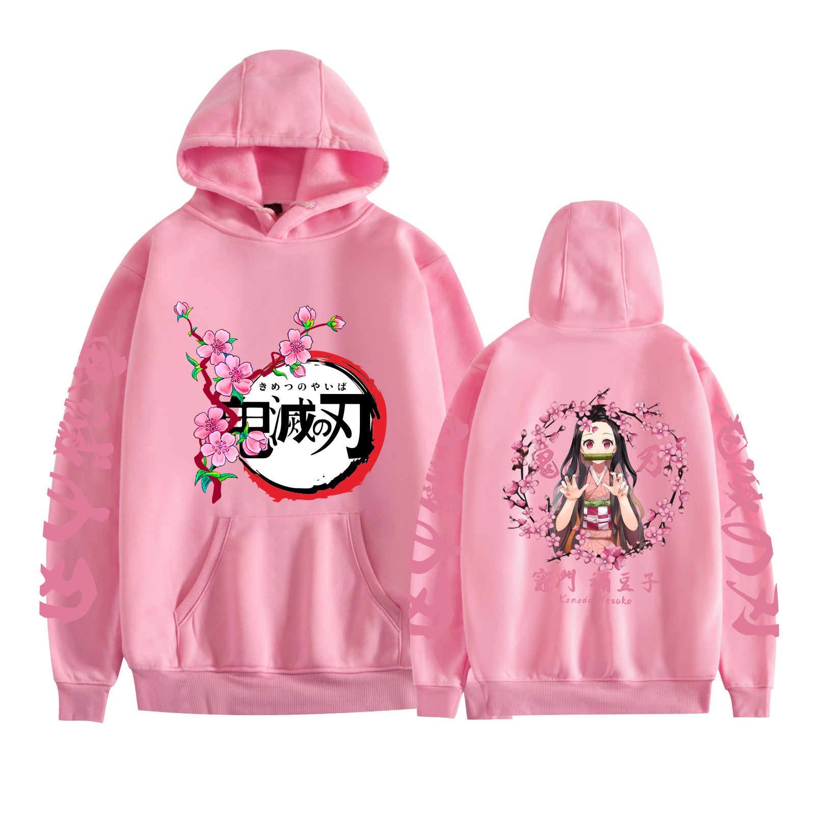 Casual Anime Graphic Print Pullover Hoodie