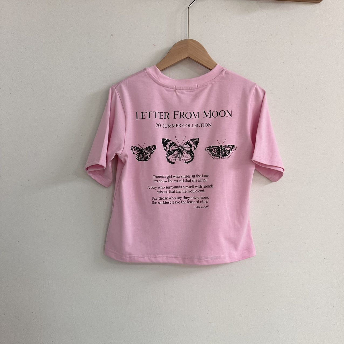 Niche Butterfly Cotton Short-sleeved Top