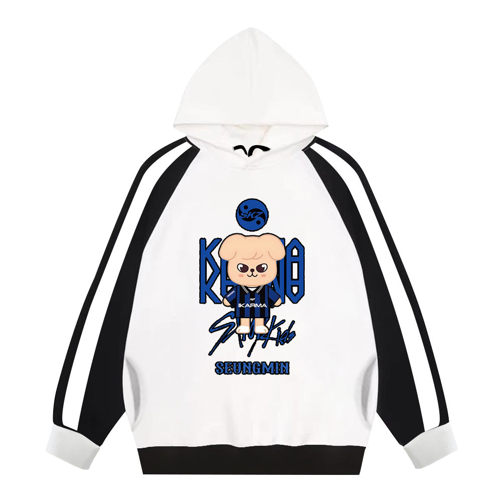 Karma Album Cartoon Printed Pocket Hoodie