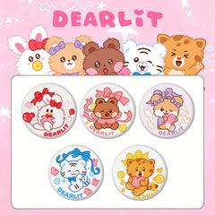 DEARLIT Badge Mirror Keychain Accessories