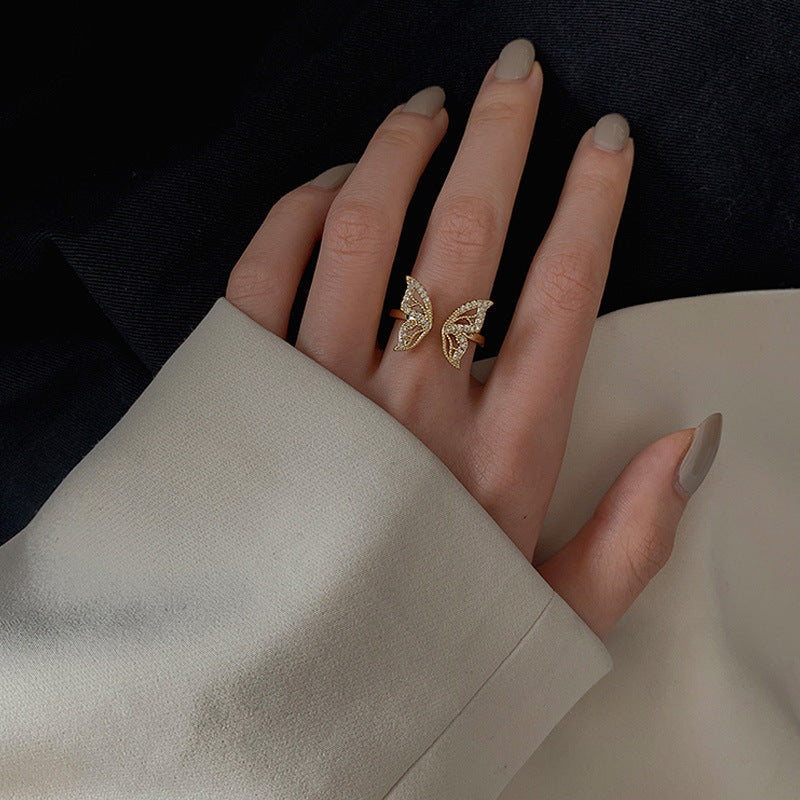 Mother of Pearls Butterfly Ring