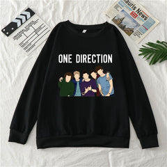 Casual Girls Letter Graphic Round Neck Sweatshirt