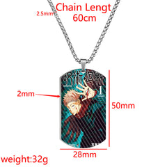 Cool Anime Printed Dog Tag Necklace