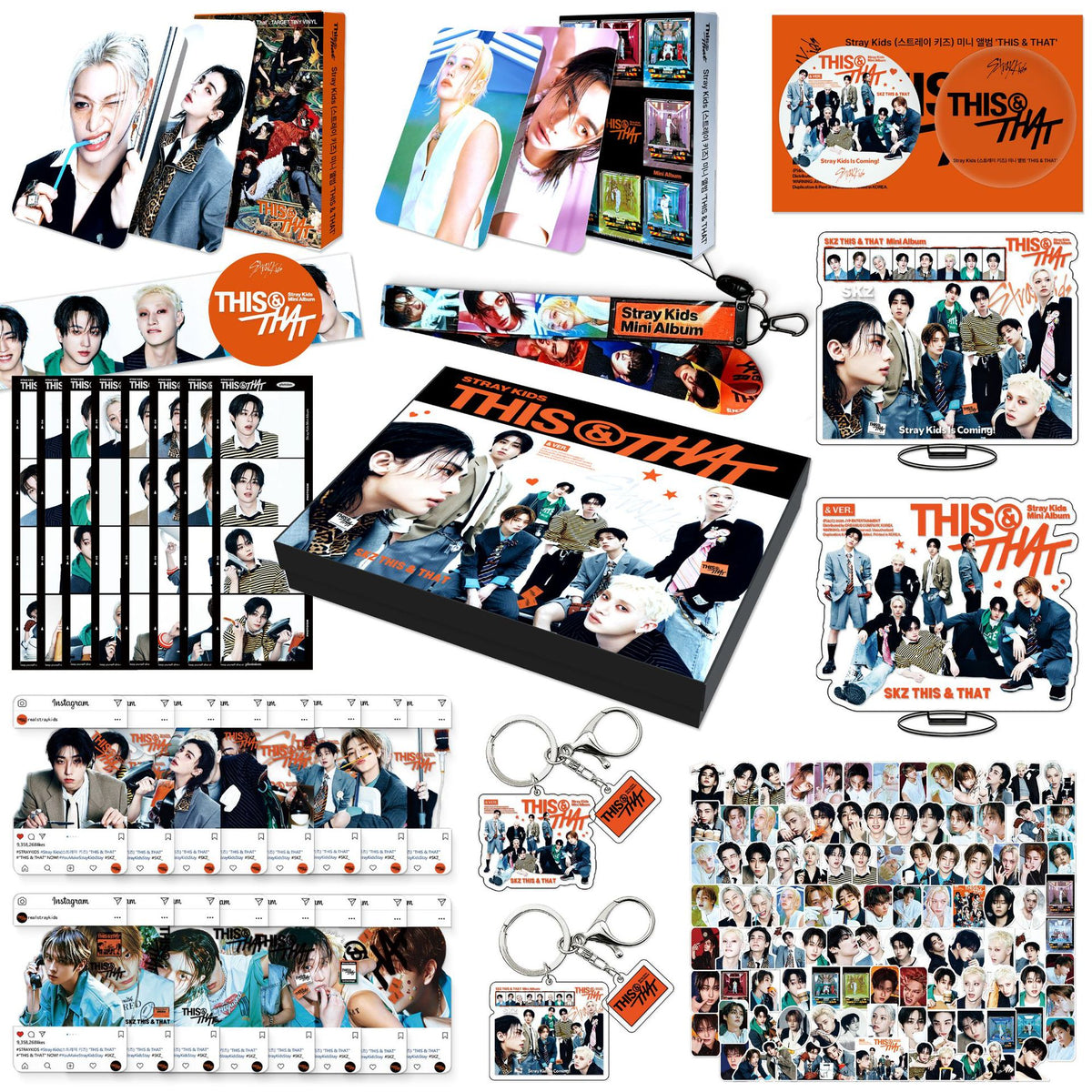 SKZ THIS&THAT Photocards Standee Sticker Gift Box