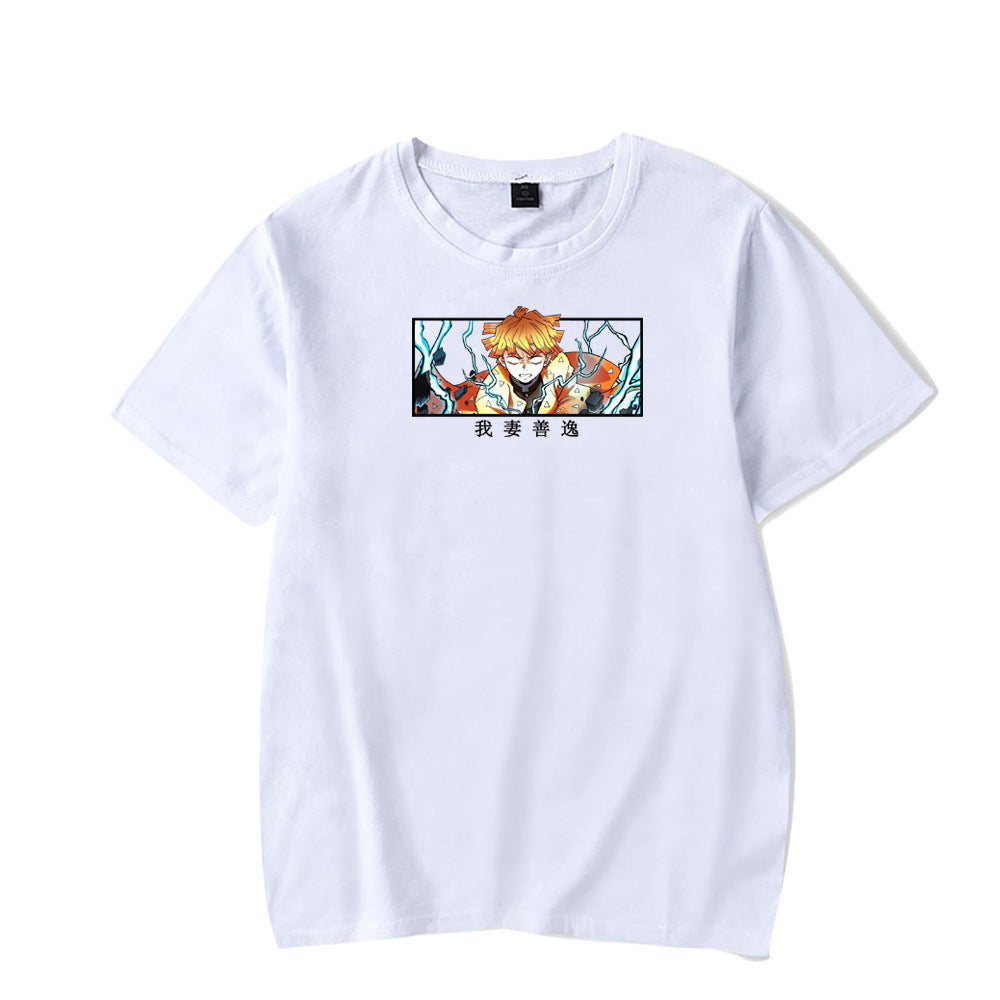 Trendy Unisex Anime Slayer Printed Short Sleeve Tee