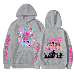 Casual HUNTRIX Print Loose Hoodie