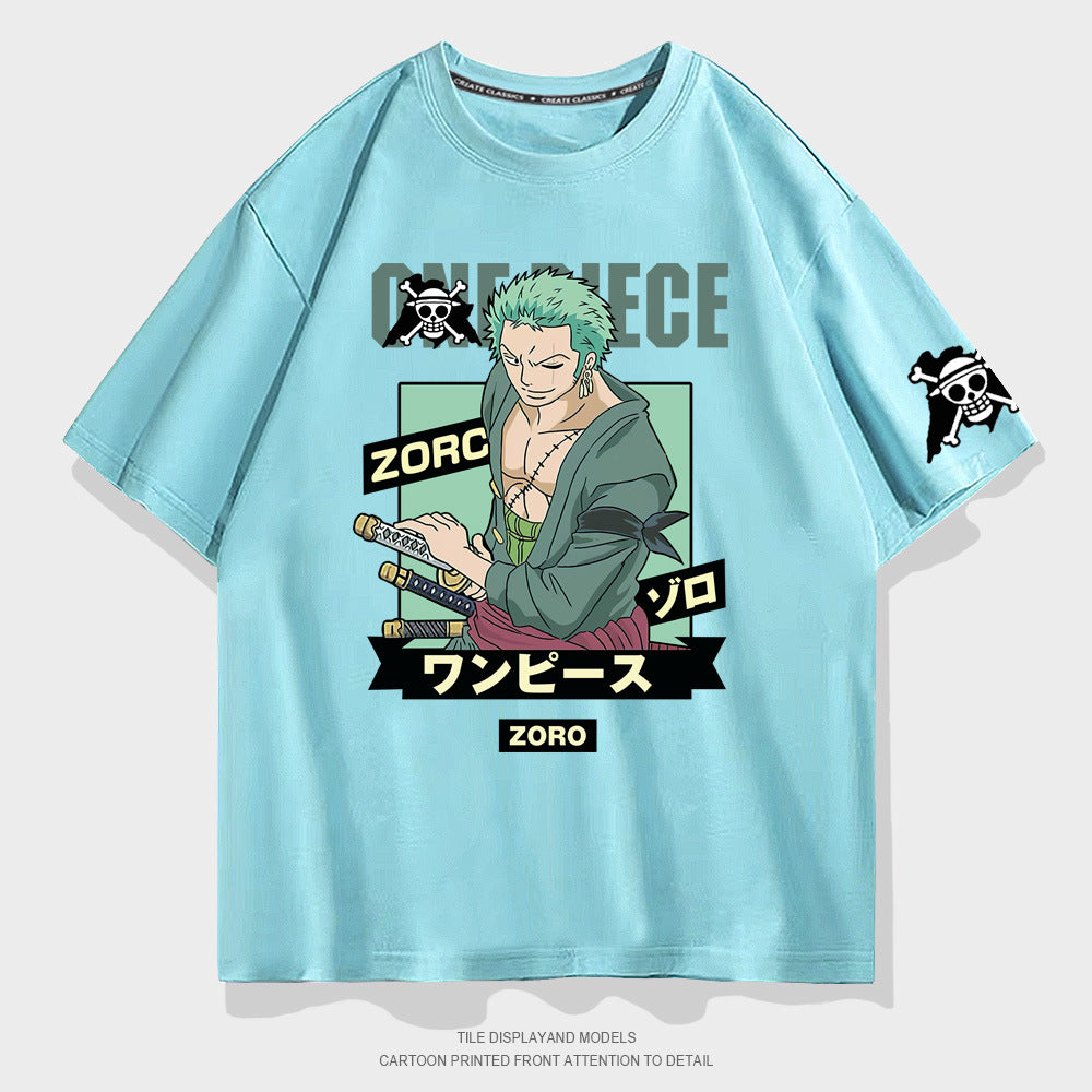 Unisex Zoro Cotton Loose Short-sleeved T-shirt