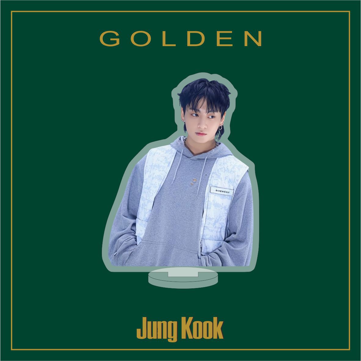 JK Golden Album Standing Tabletop Ornament