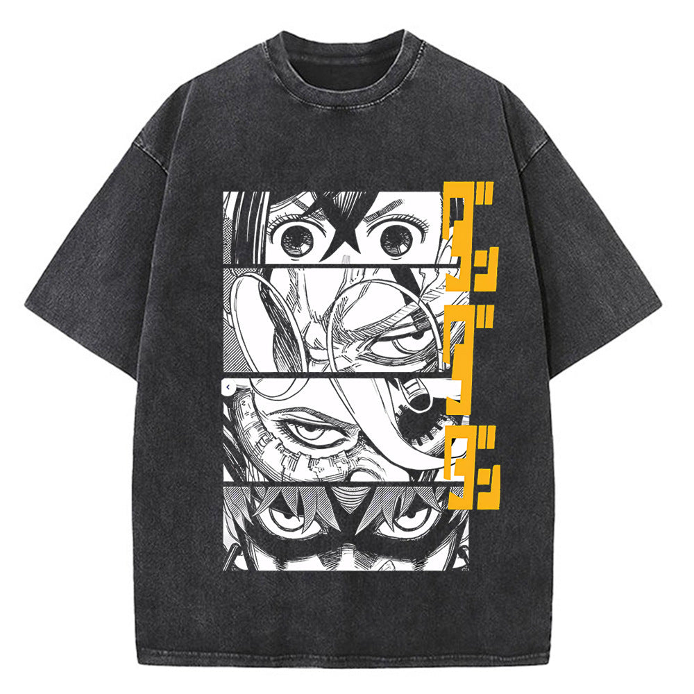 Vintage Men's Anime Dandadan Loose T-shirt