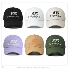BANGTAN Letter Embroidery Baseball Cap