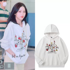 Ryujin Graphic Printed Loose Pullover Hoodie