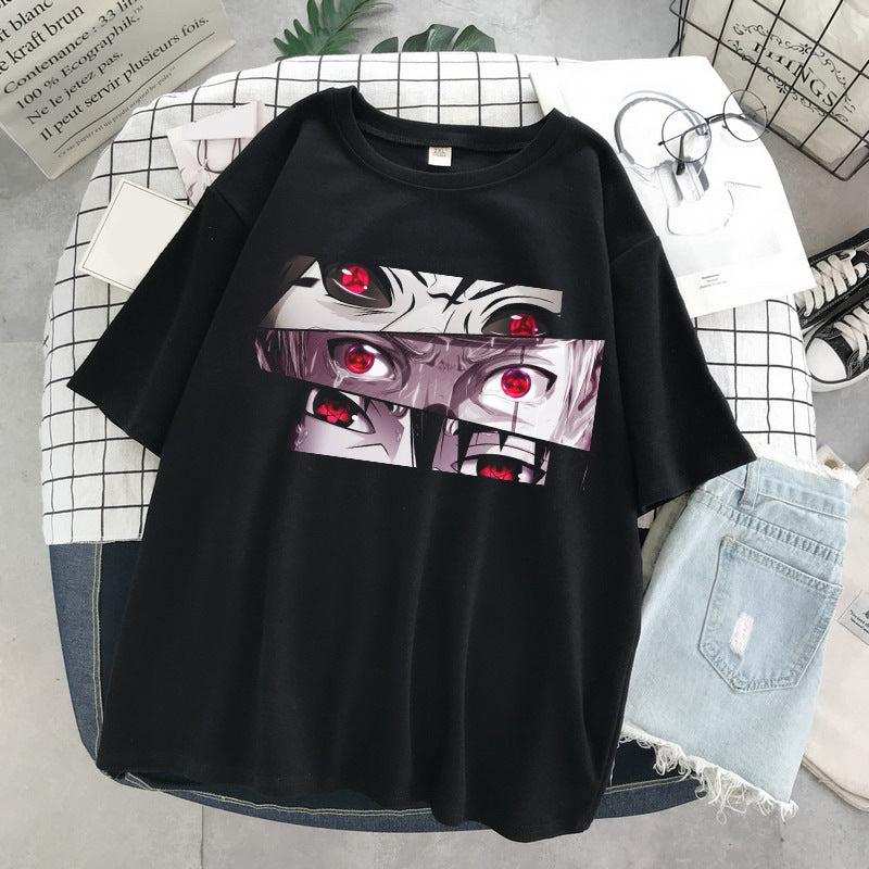 Casual Unisex Anime Printed Pullover Loose T-Shirt