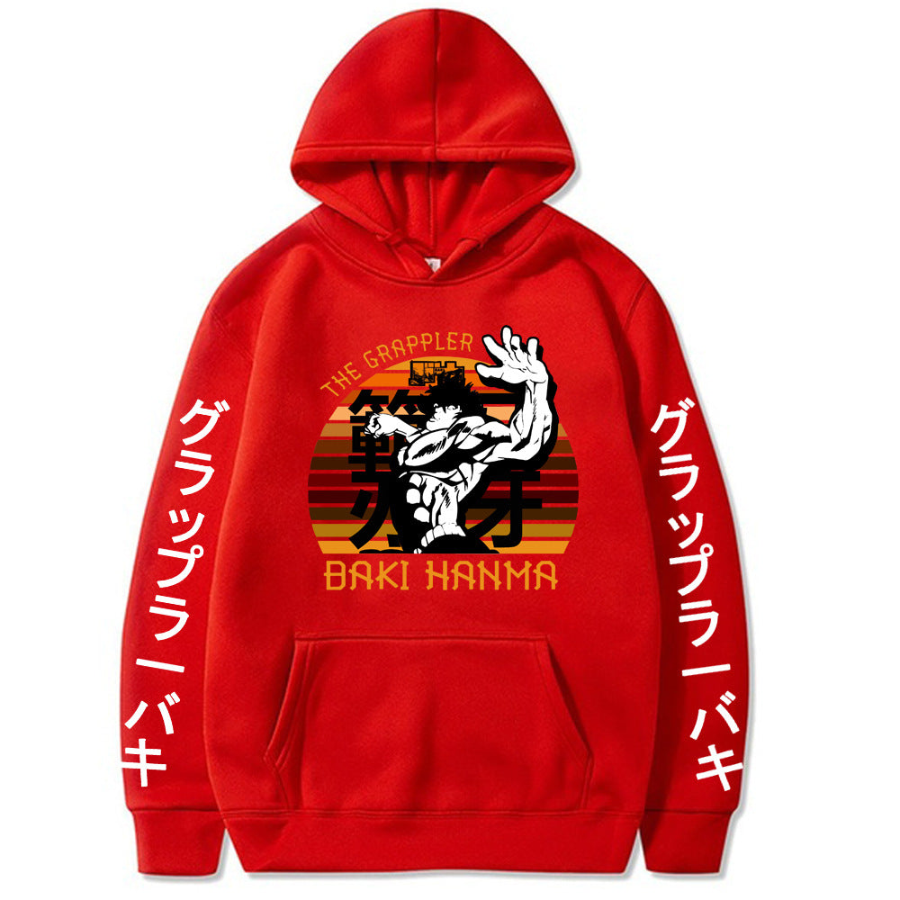 Casual Baki Hanma Loose Pullover Hoodie