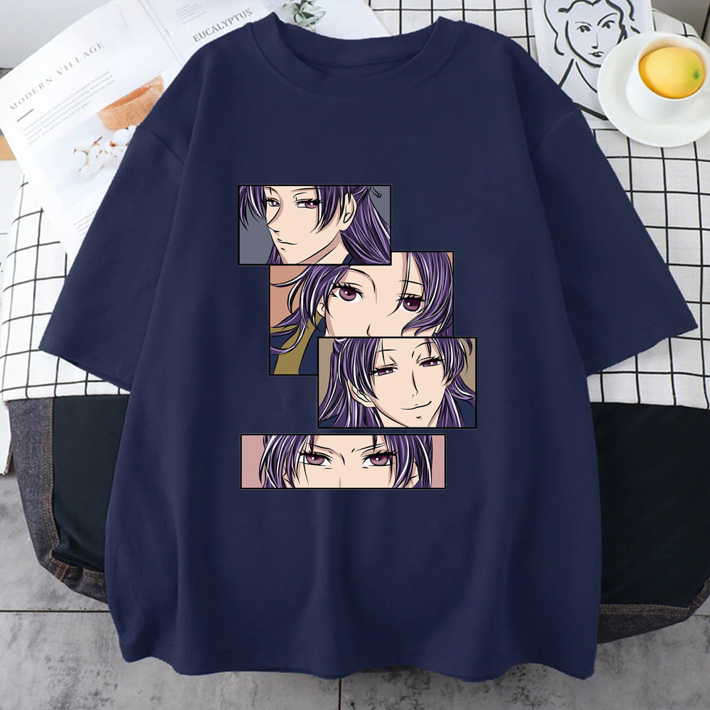 Casual Anime Graphic Printed T-Shirt