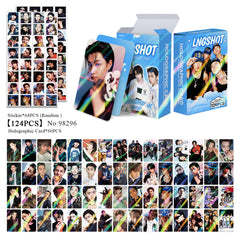124PCS LNGSHOT Holographic Photocard Sticker