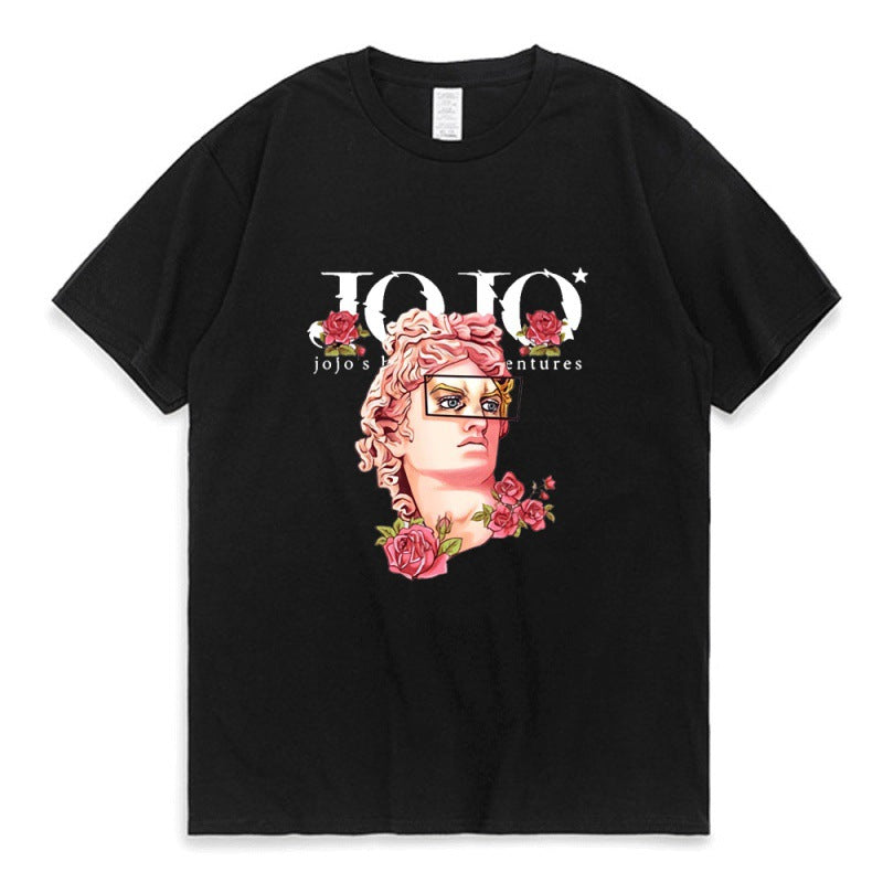 Unisex Jojo Statue Graphic Print Pullover T-shirt