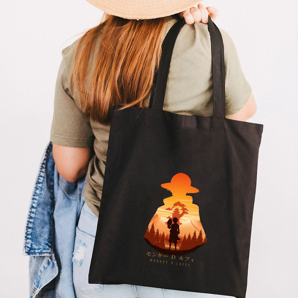 Casual Luffy Printed Canvas Shoulder Bag