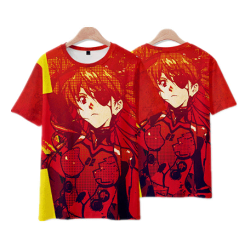 Cool Anime Eva Cosplay Digital Print T-Shirt