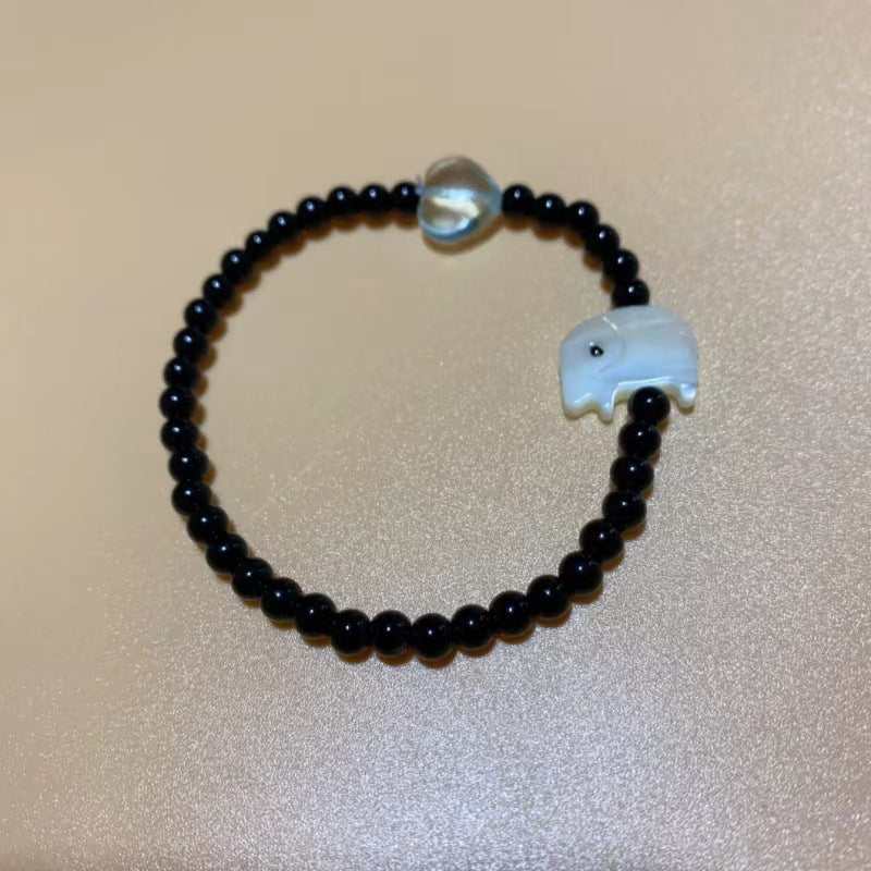 Baby Elephant Shell Beaded Bracelet