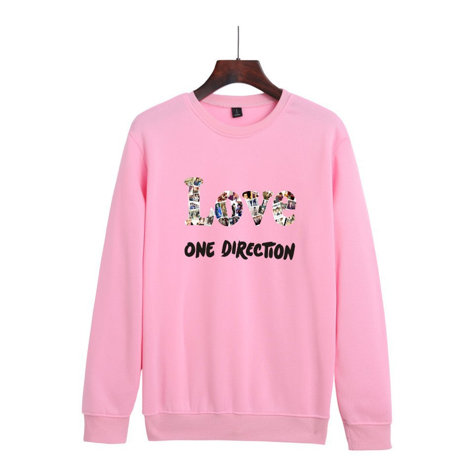 Casual LOVE Harry Print Crew Neck Sweatshirt