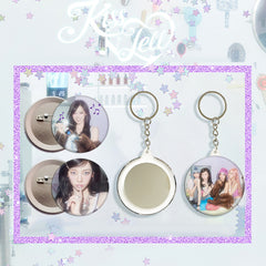 AE "KISS N TELL" Badge Mirror Keychain