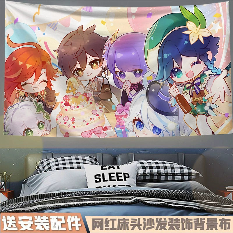 Game Family Photo Hanging Tapestry Decoration